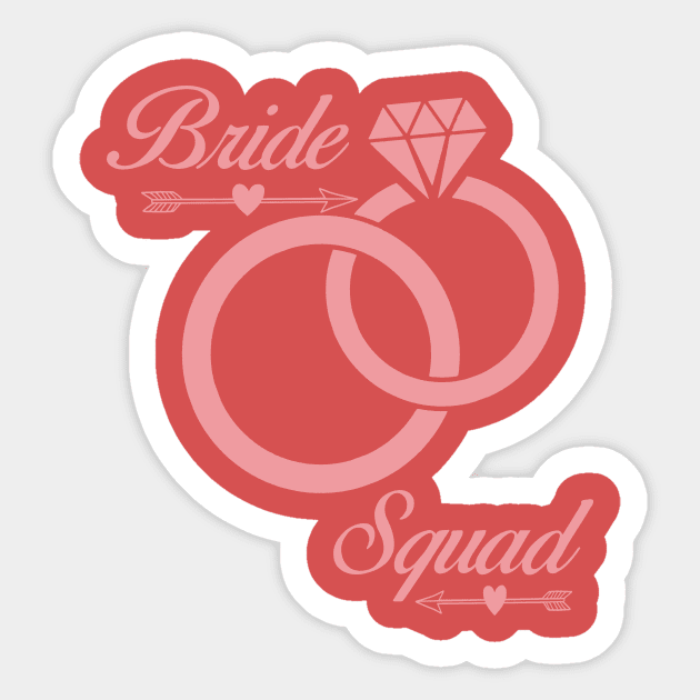 bride squad Sticker by Fidash7storE